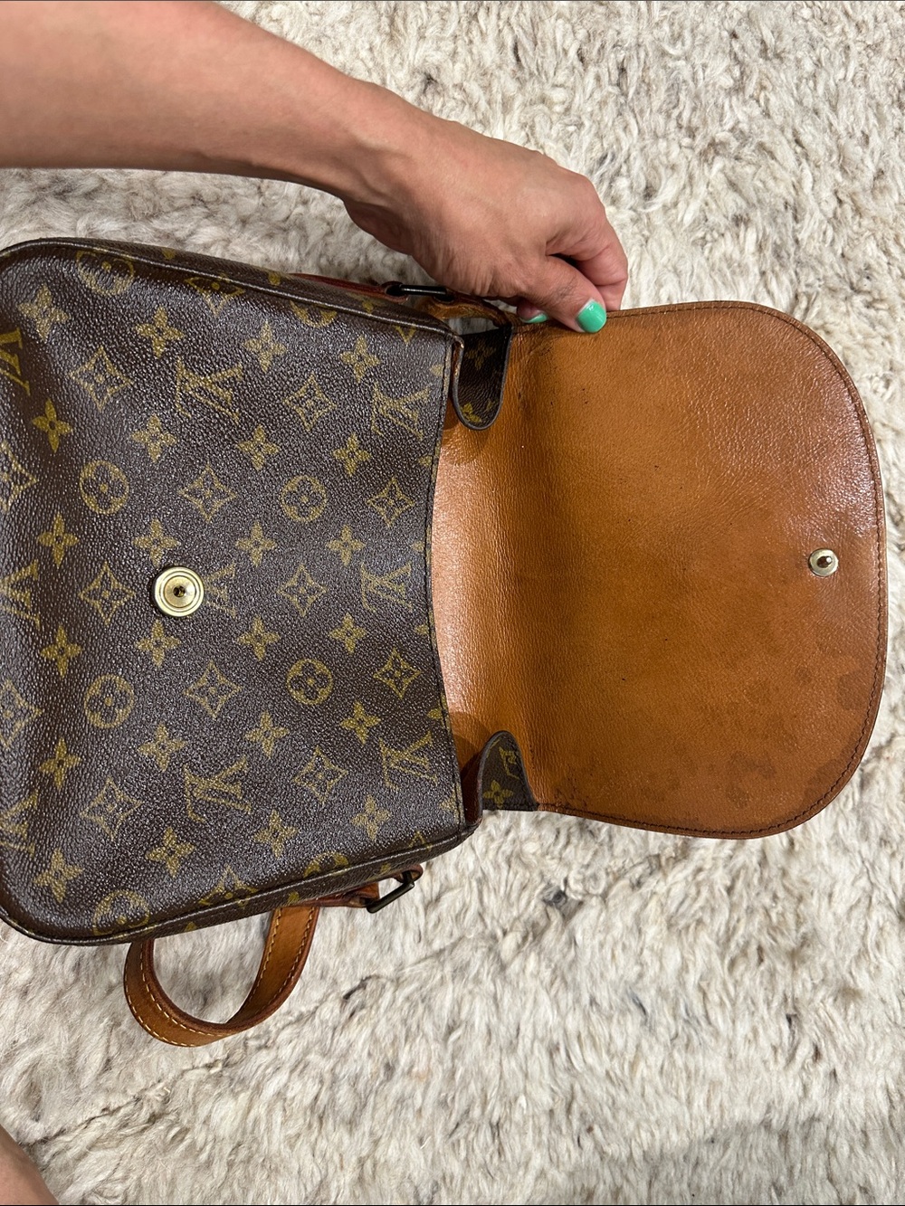 Louis Vuitton Brown Monogram Crossbody with Tan Trim - Picture 5 of 10